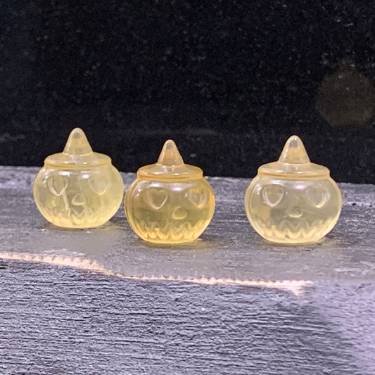 Mini Yellow Fluorite Pumpkin Carvings