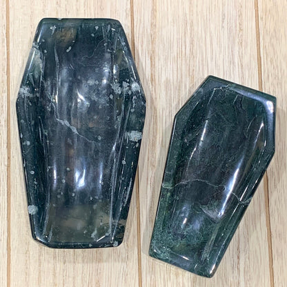 Moss Agate Coffin Bowls