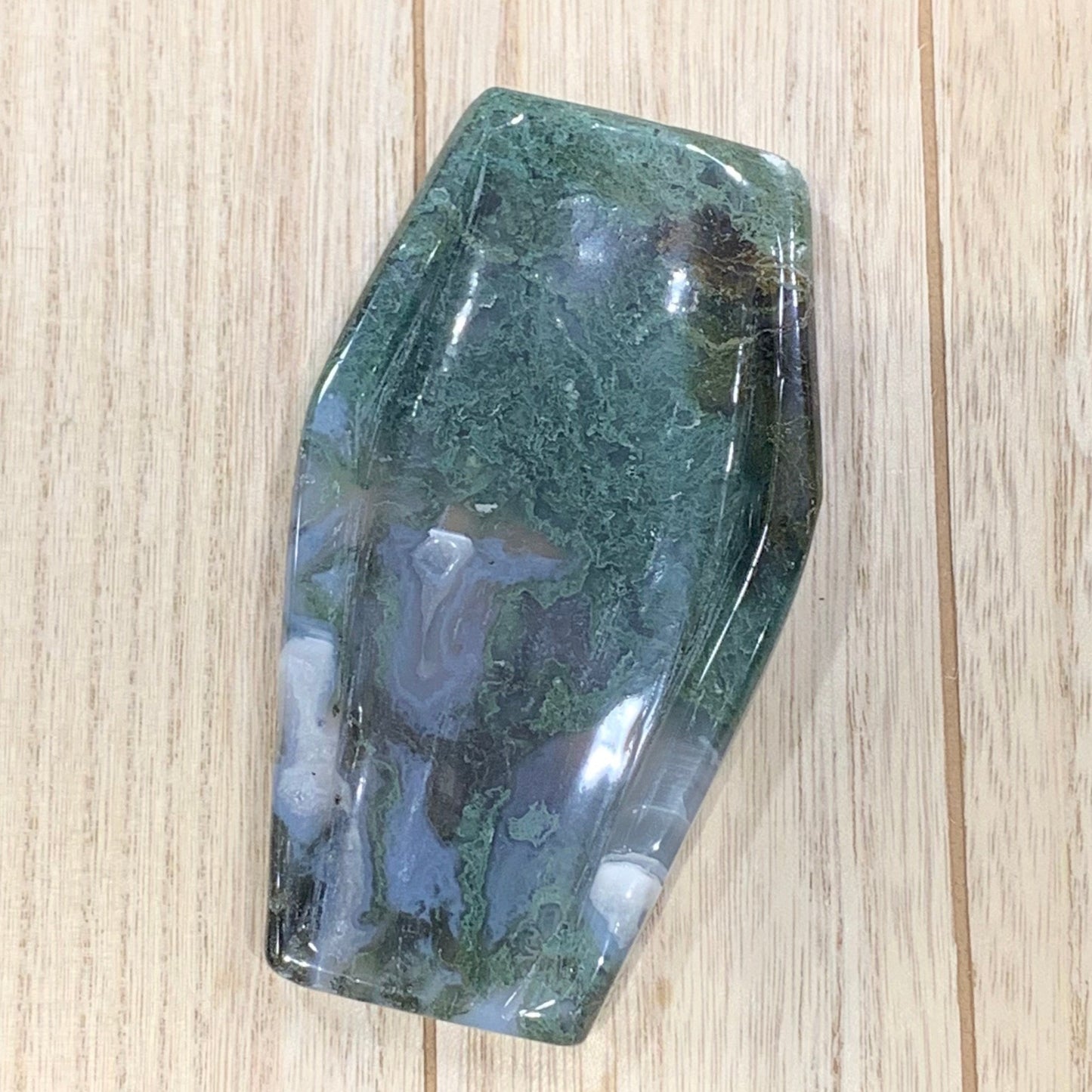 Moss Agate Coffin Bowls