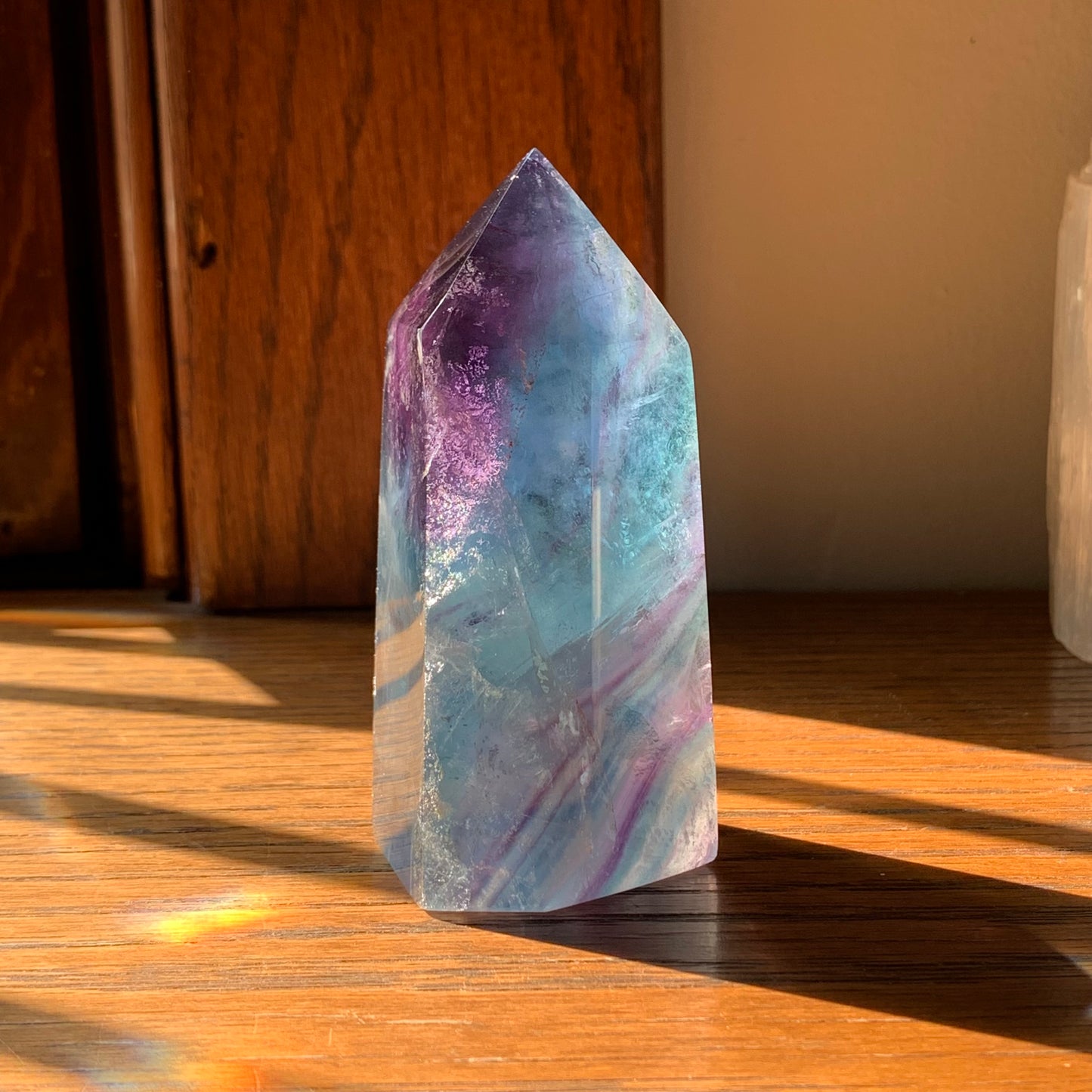 Blue + Purple  Fluorite Tower // Amazing Clarity, Polish + Rainbows