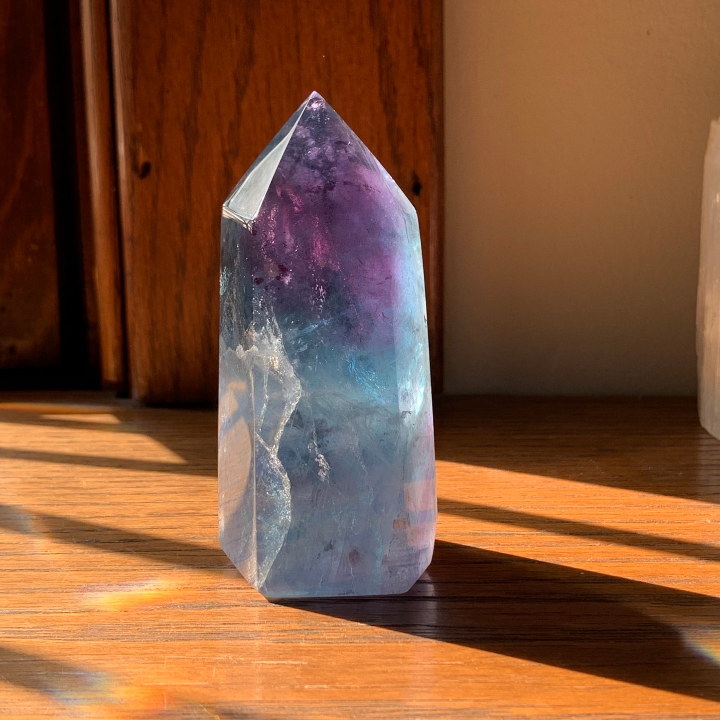 Blue + Purple  Fluorite Tower // Amazing Clarity, Polish + Rainbows