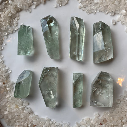 Natural Green Amethyst (Prasiolite) Freeforms