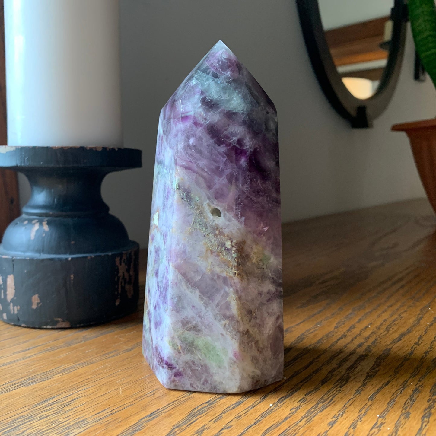 Rainbow Fluorite Towers - Green and Purple Family