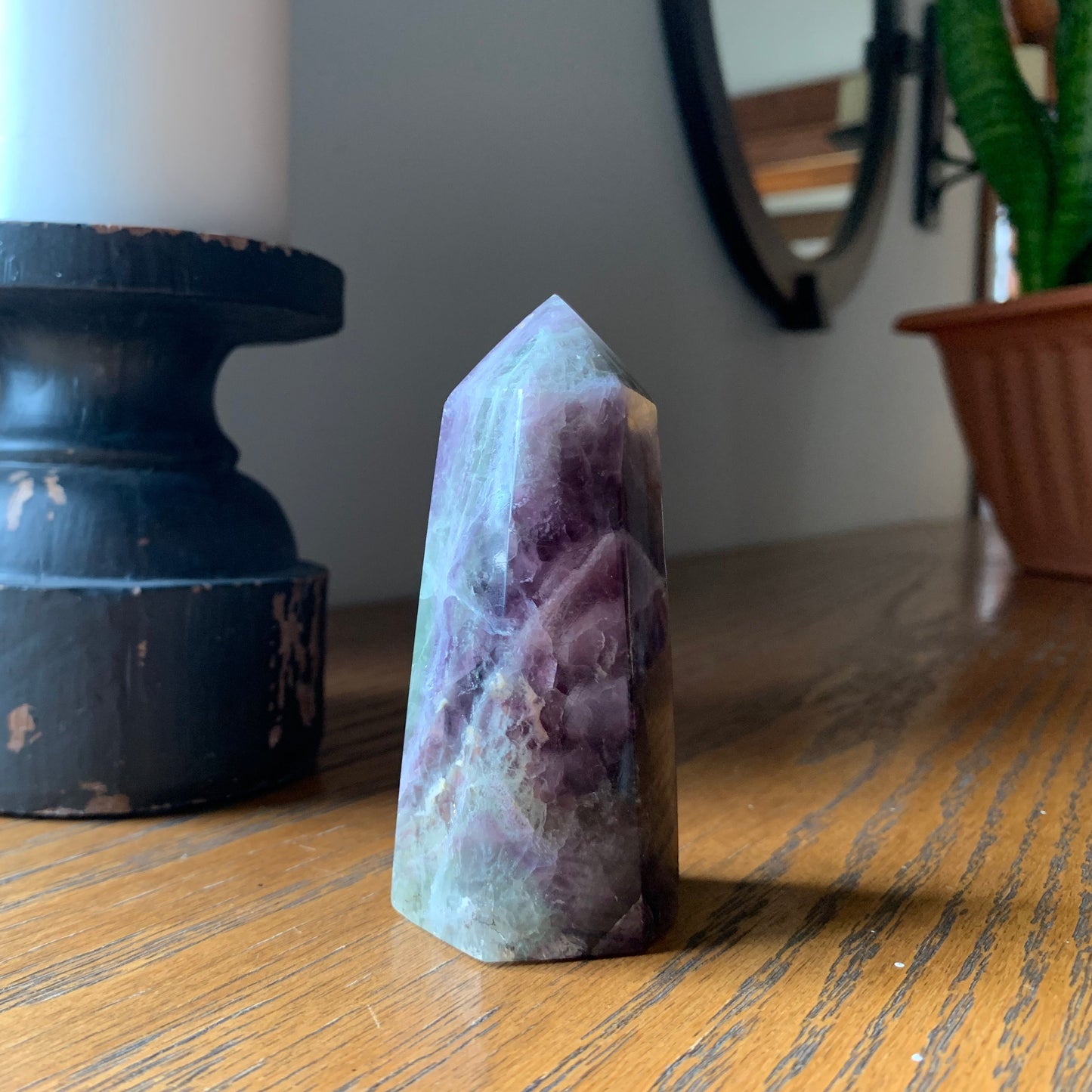 Rainbow Fluorite Towers - Green and Purple Family