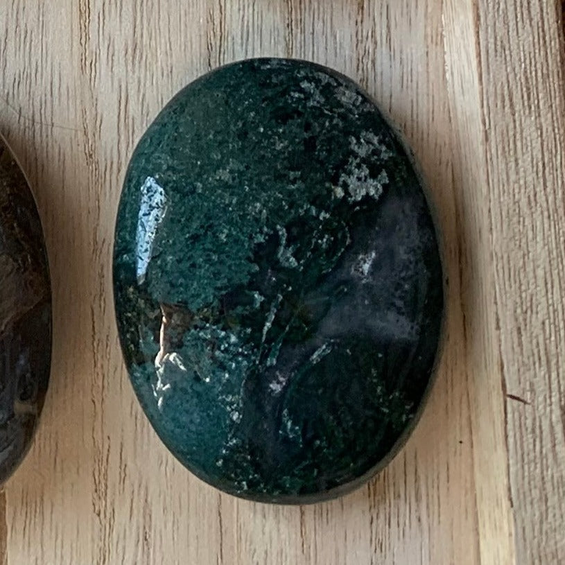 Moss Agate Palm Stones