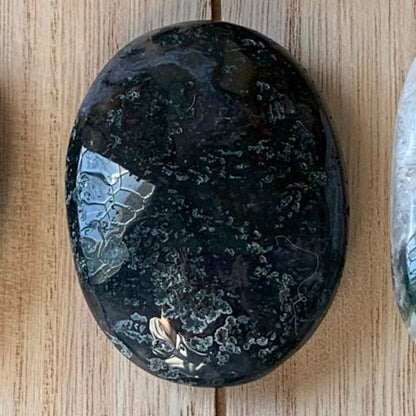 Moss Agate Palm Stones