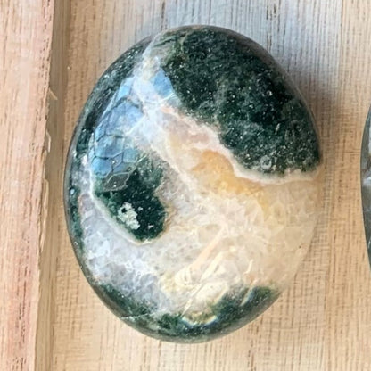 Moss Agate Palm Stones