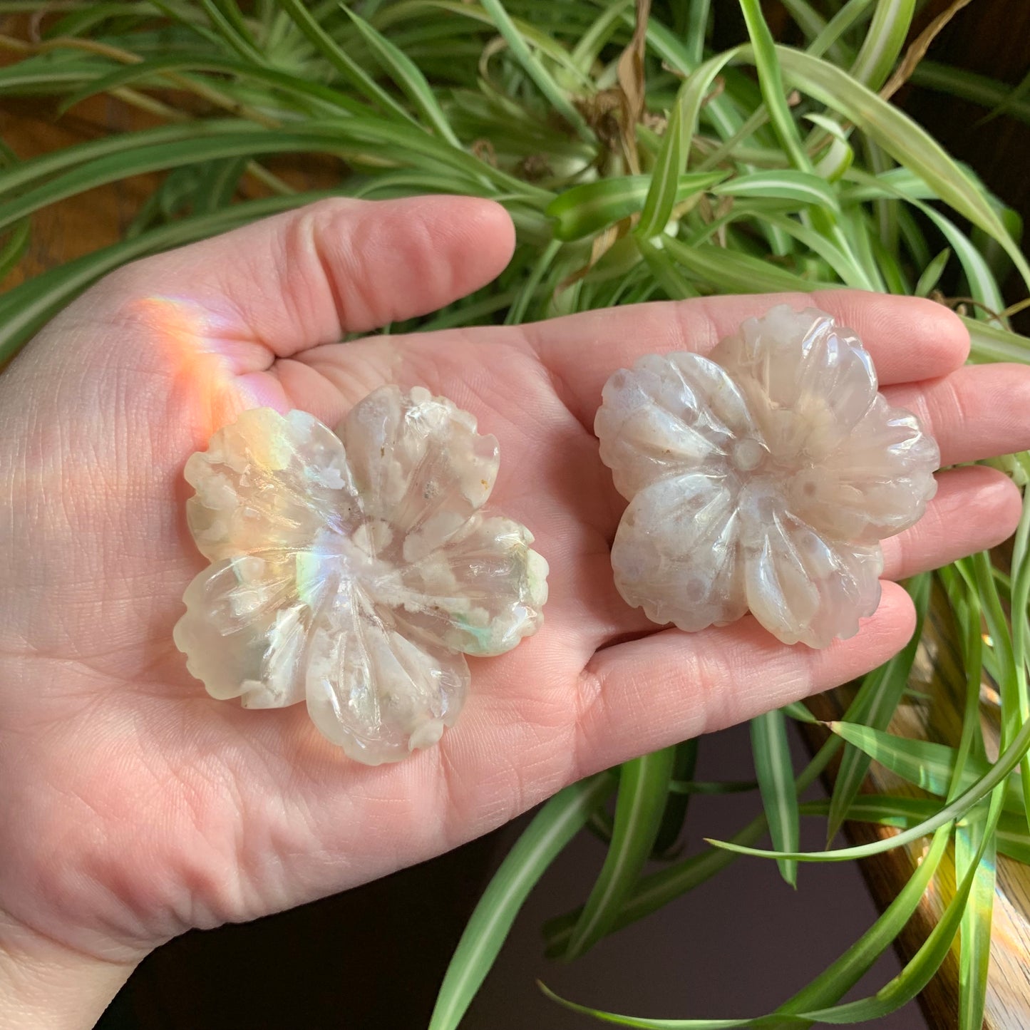 Flower Agate Flower Carving