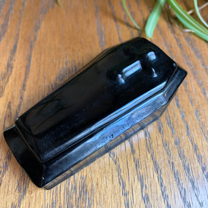 Black Obsidian Coffin with Lid