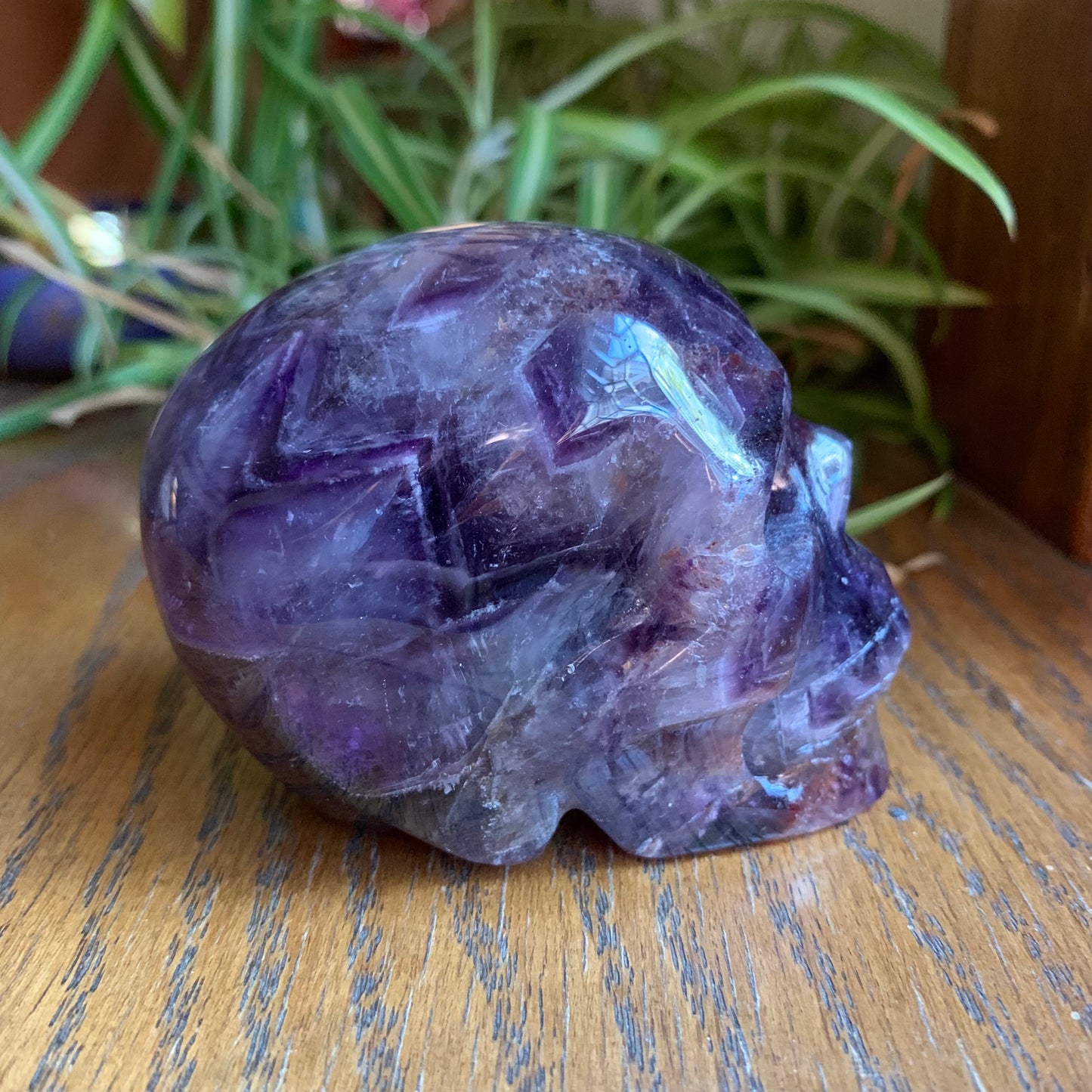 Chevron Amethyst Skull