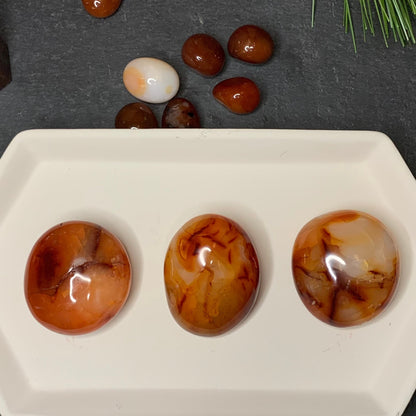 Carnelian Palm Stones + Eggs