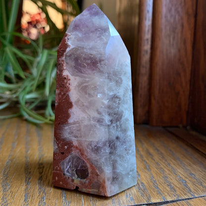 Mosaic Chalcedony Quartz x Smoky Amethyst Towers