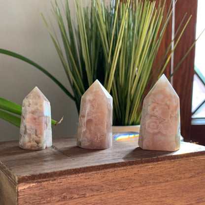 Mini Flower Agate Towers