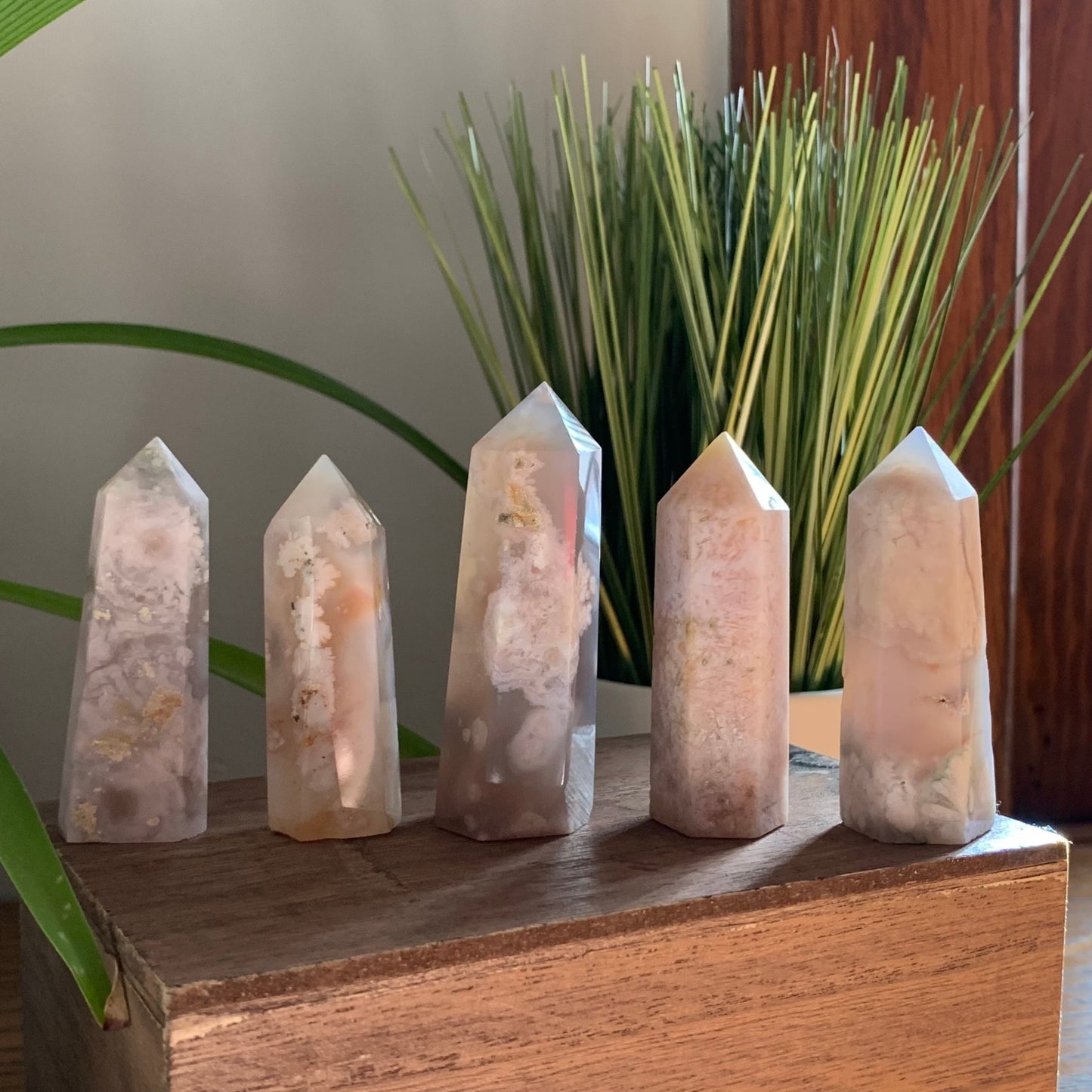 Mini Flower Agate Towers