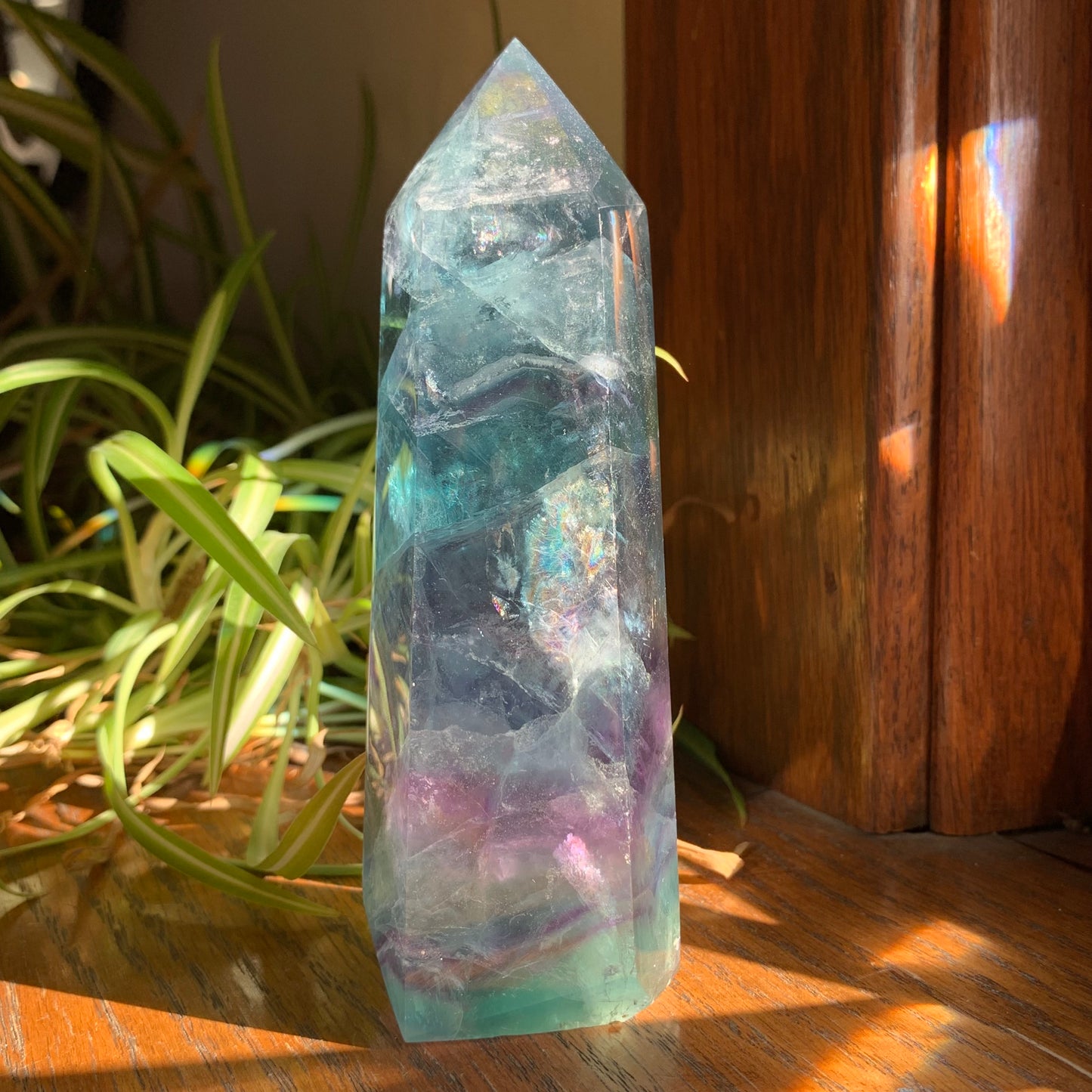 Blue + Purple  Fluorite Tower // Amazing Clarity, Polish + Rainbows