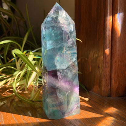 Blue + Purple  Fluorite Tower // Amazing Clarity, Polish + Rainbows