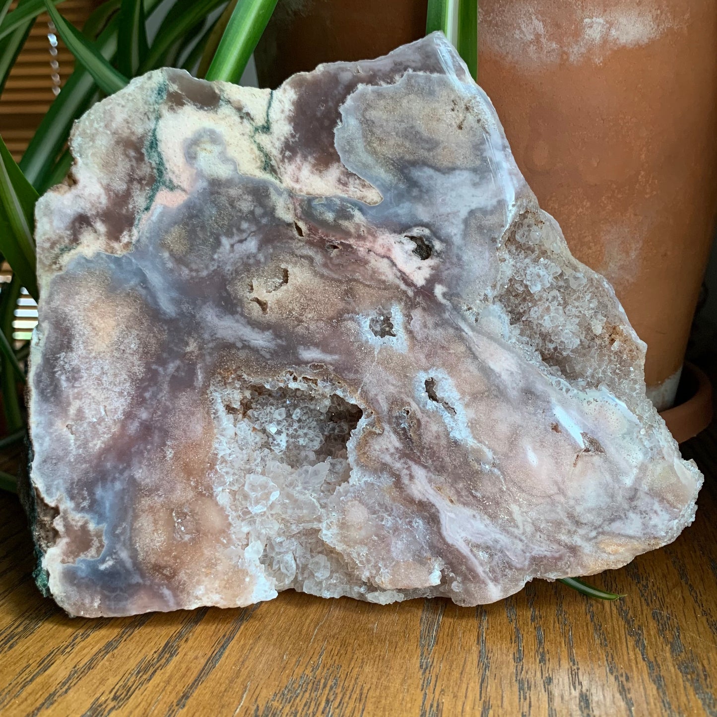 Purple + Pink Amethyst Slab // Brazilian High-Quality // Over 1 Kilo! + 1.5" thick