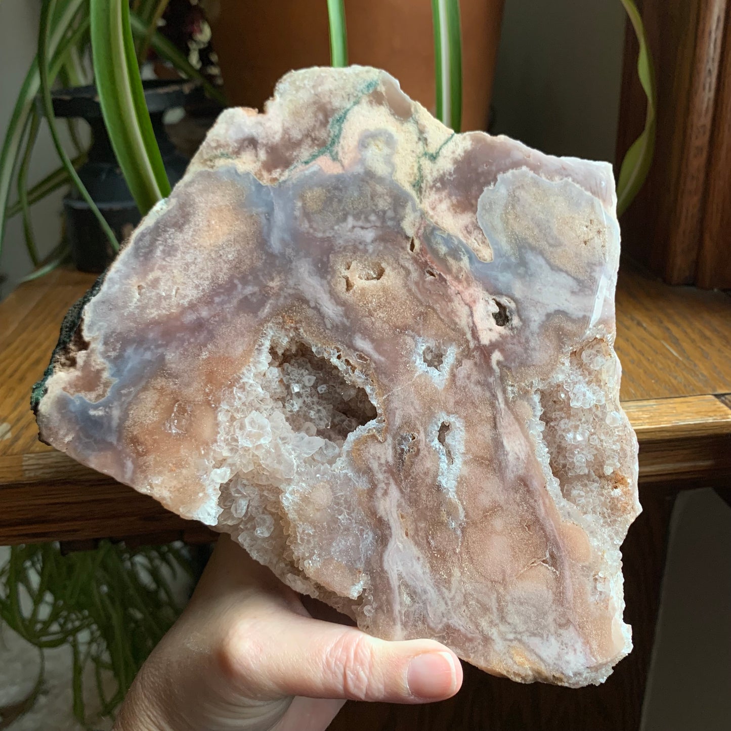 Purple + Pink Amethyst Slab // Brazilian High-Quality // Over 1 Kilo! + 1.5" thick