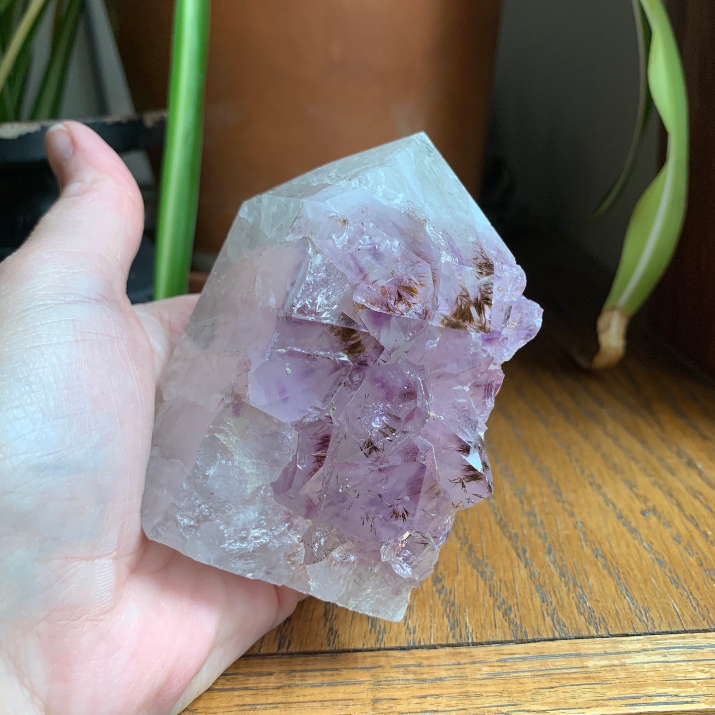 Amethyst Raw Cut Freeform with Goethite Inclusions