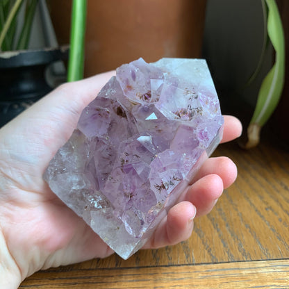 Amethyst Raw Cut Freeform with Goethite Inclusions