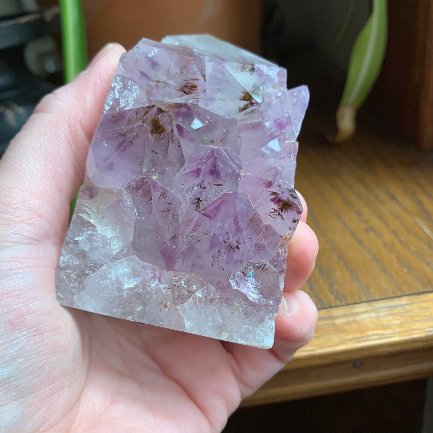 Amethyst Raw Cut Freeform with Goethite Inclusions