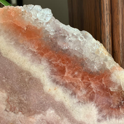 Purple + Pink Amethyst Slab with Druzy // Brazilian High-Quality