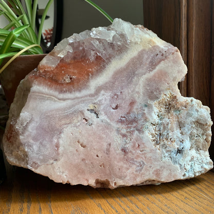 Purple + Pink Amethyst Slab with Druzy // Brazilian High-Quality