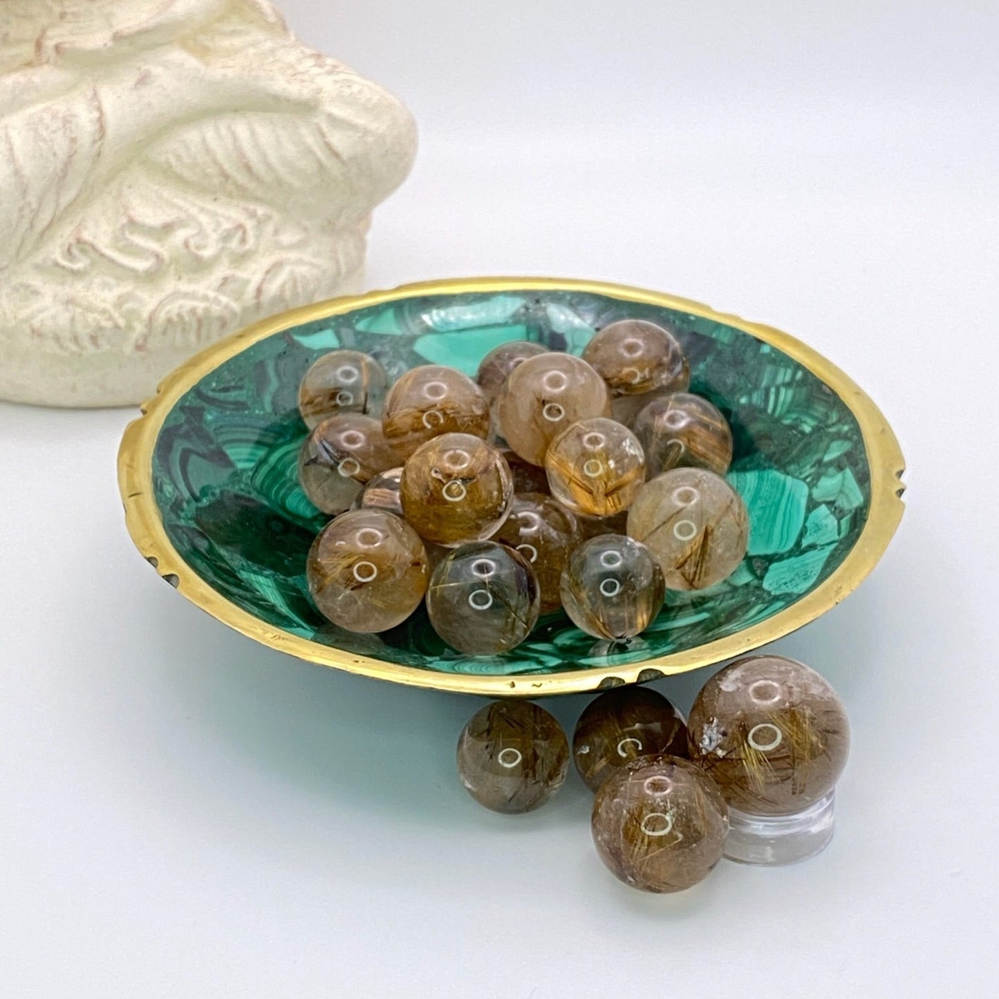 Mini Golden Rutile Spheres