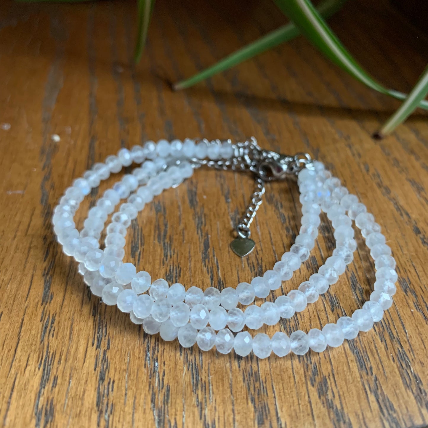 Faceted Moonstone Bracelets // Adjustable 7" - 9"