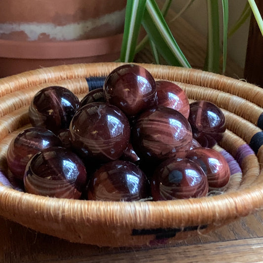 Red Tiger's Eye Spheres // Approx. 26-28mm