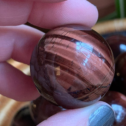 Red Tiger's Eye Spheres // Approx. 26-28mm