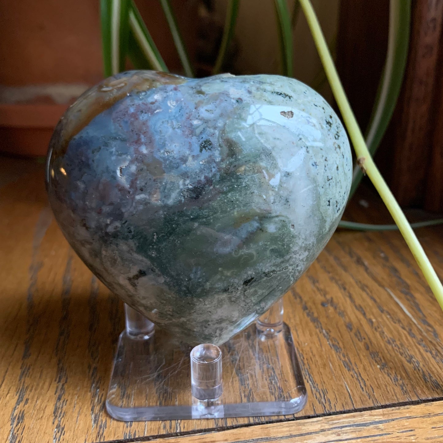 Ocean Jasper Puffy Hearts