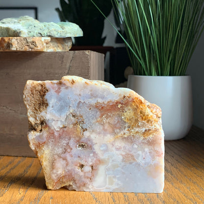 Pink Flower Agate Mini Slab