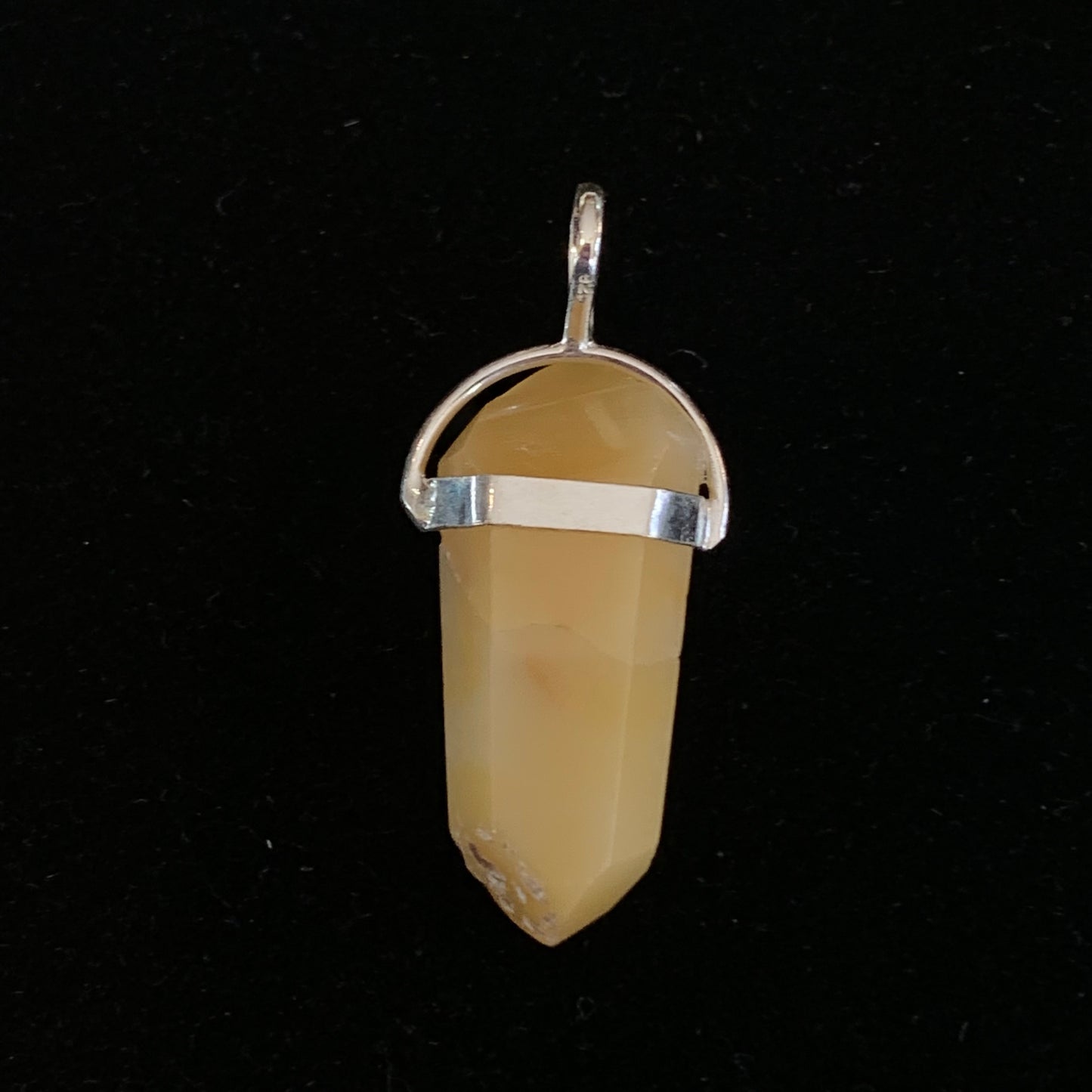 Amphibole Quartz Necklace // Angel Phantom Quartz Pendant + 18" sterling silver chain