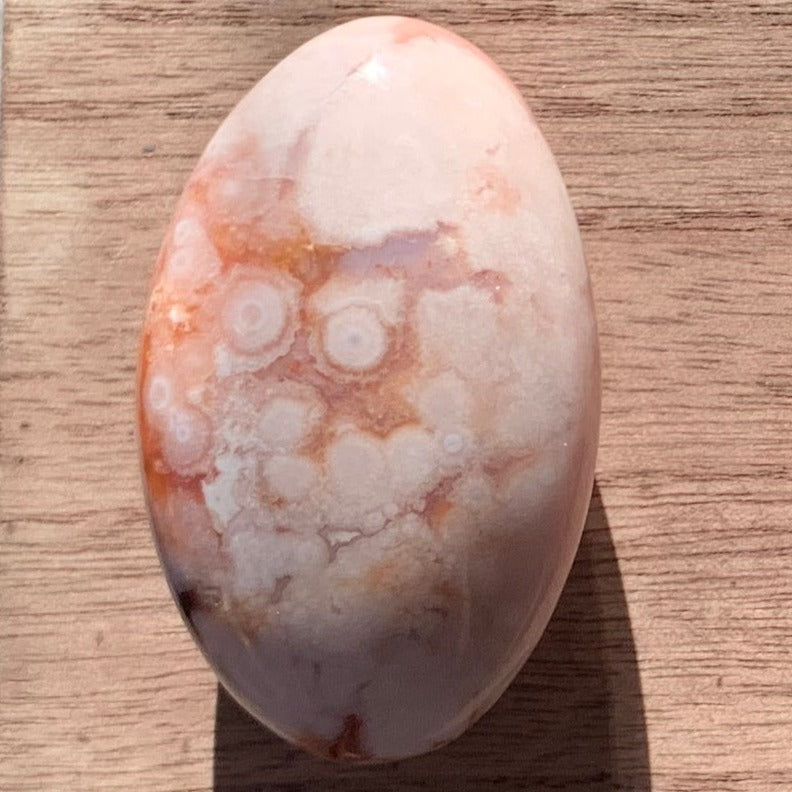 Carnelian Flower Agate Palm Stones