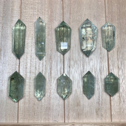 Natural Green Amethyst (Prasiolite) Double Terminated Points