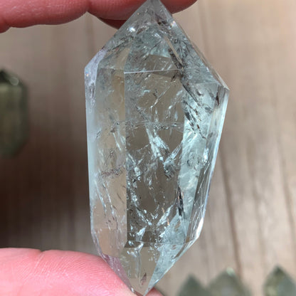 Natural Green Amethyst (Prasiolite) Double Terminated Points