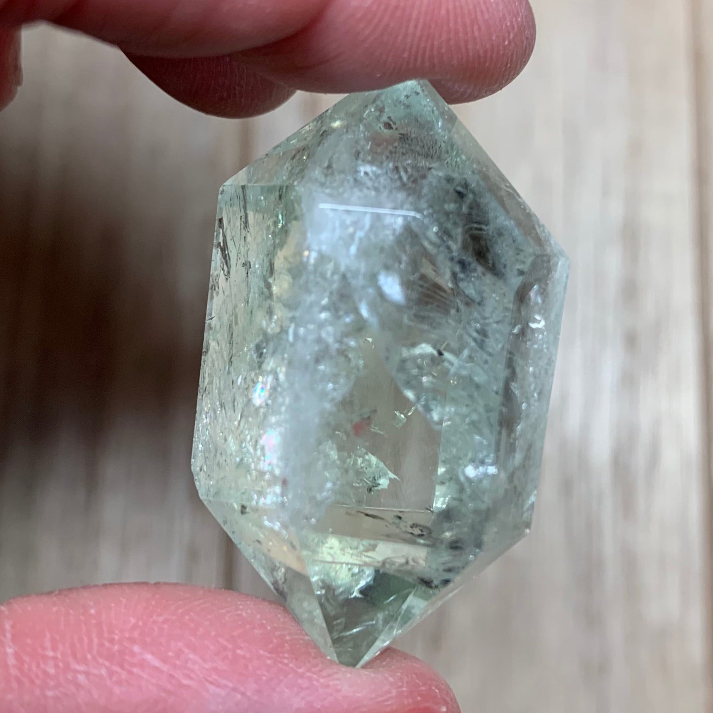 Natural Green Amethyst (Prasiolite) Double Terminated Points