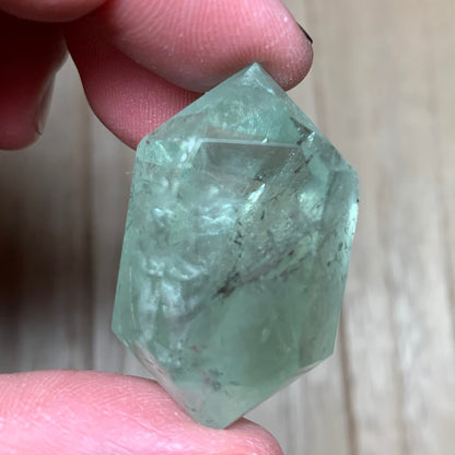 Natural Green Amethyst (Prasiolite) Double Terminated Points