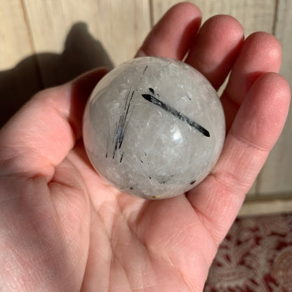 Black Tourmaline in Quartz Spheres