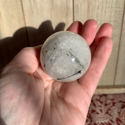 Black Tourmaline in Quartz Spheres