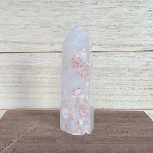 Quartzy Pink Flower Agate Tower