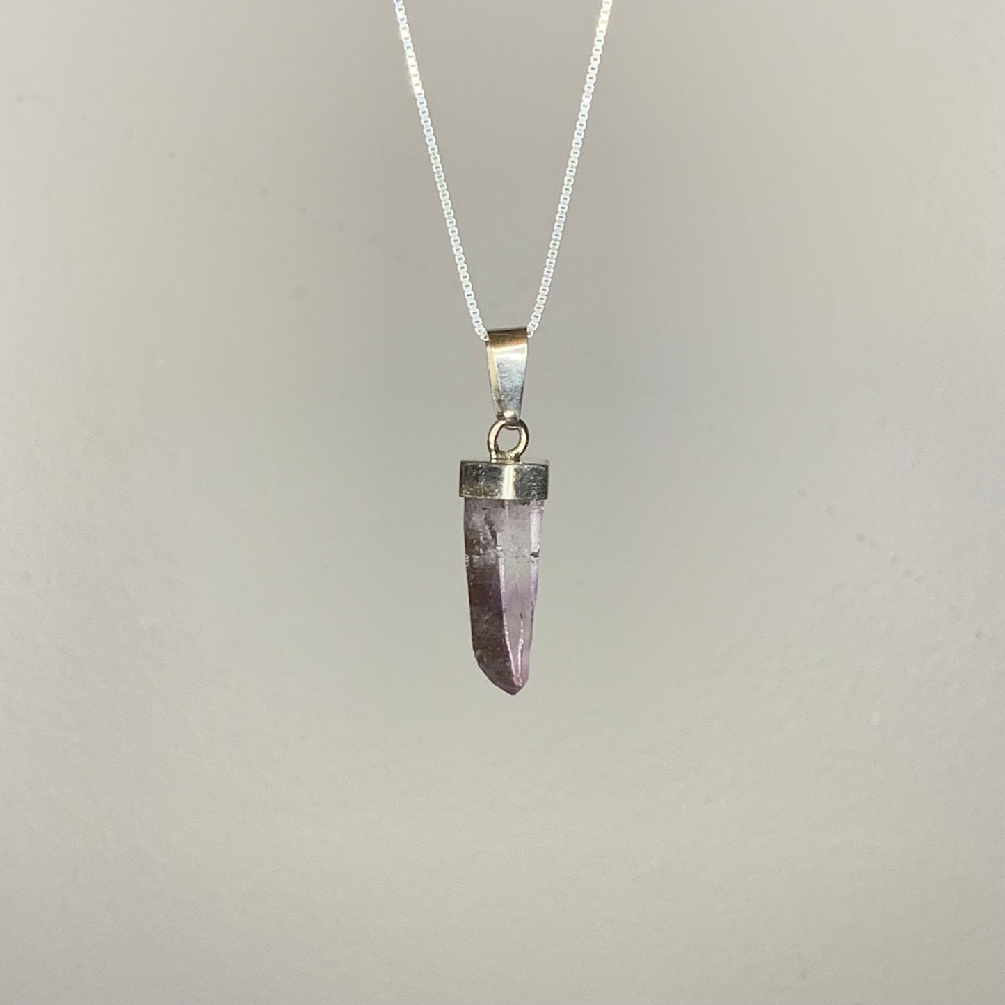 Vera Cruz Amethyst Point Pendants with Sterling Silver Box Chains // Twins, Barcodes + Unbelievable Clarity