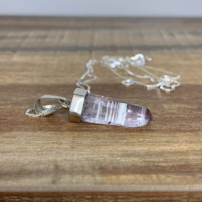 Vera Cruz Amethyst Point Pendants with Sterling Silver Box Chains // Twins, Barcodes + Unbelievable Clarity