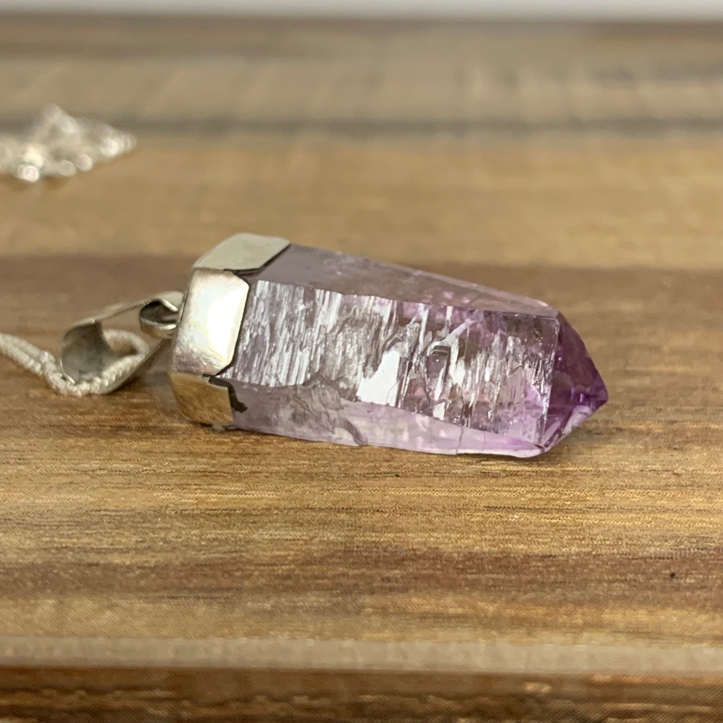 Vera Cruz Amethyst Point Pendants with Sterling Silver Box Chains // Twins, Barcodes + Unbelievable Clarity