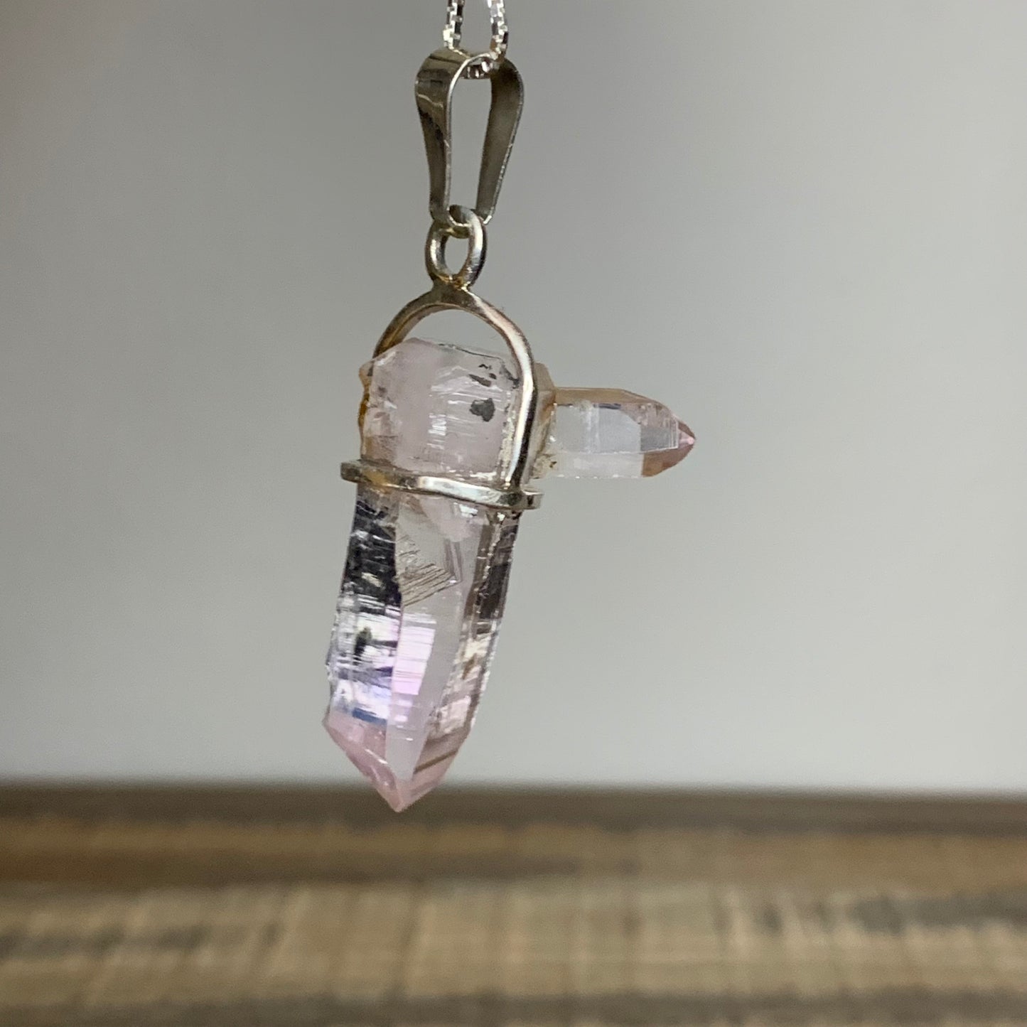 Vera Cruz Amethyst Point Pendants with Sterling Silver Box Chains // Twins, Barcodes + Unbelievable Clarity