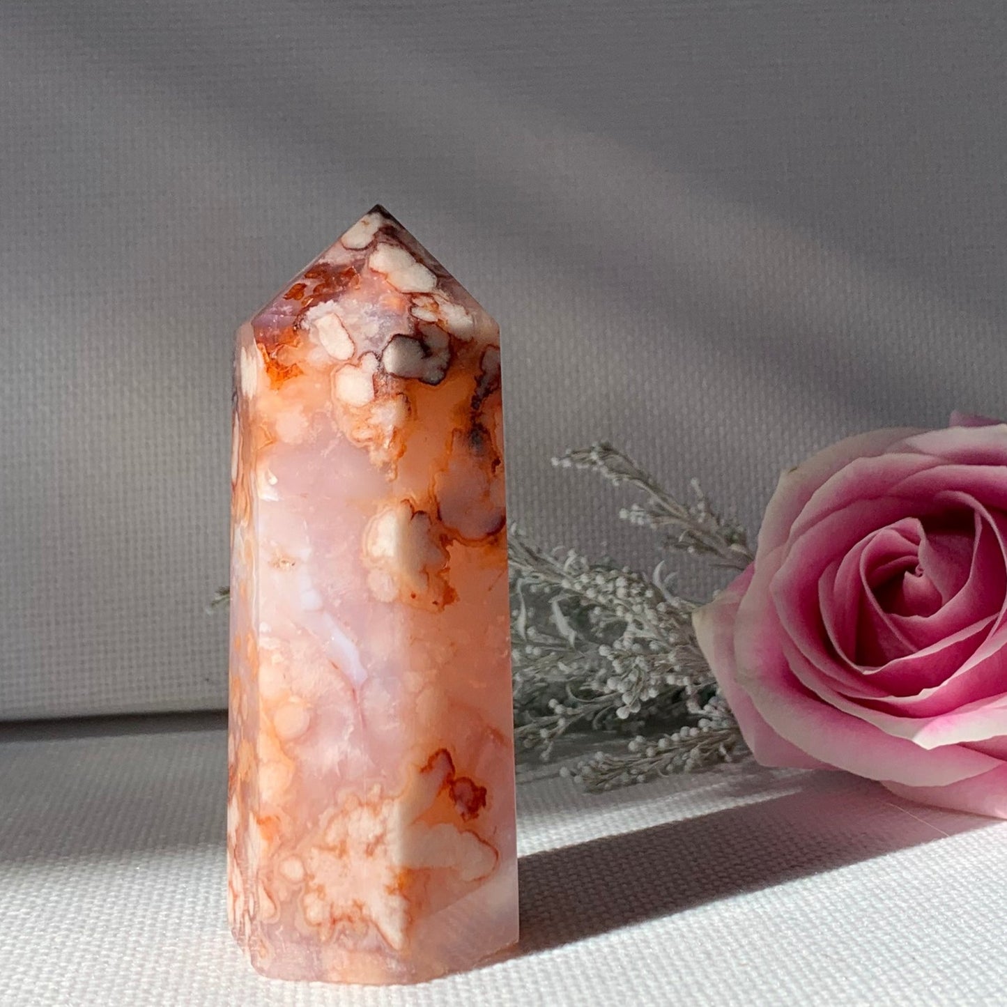 Carnelian Flower Agate Towers