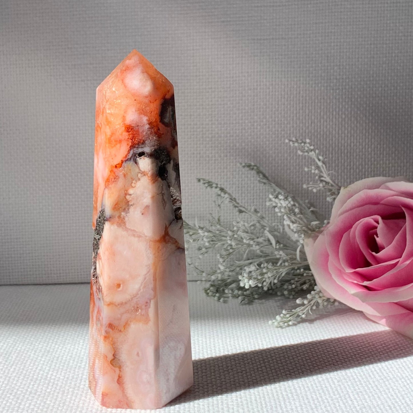 Carnelian Flower Agate Towers