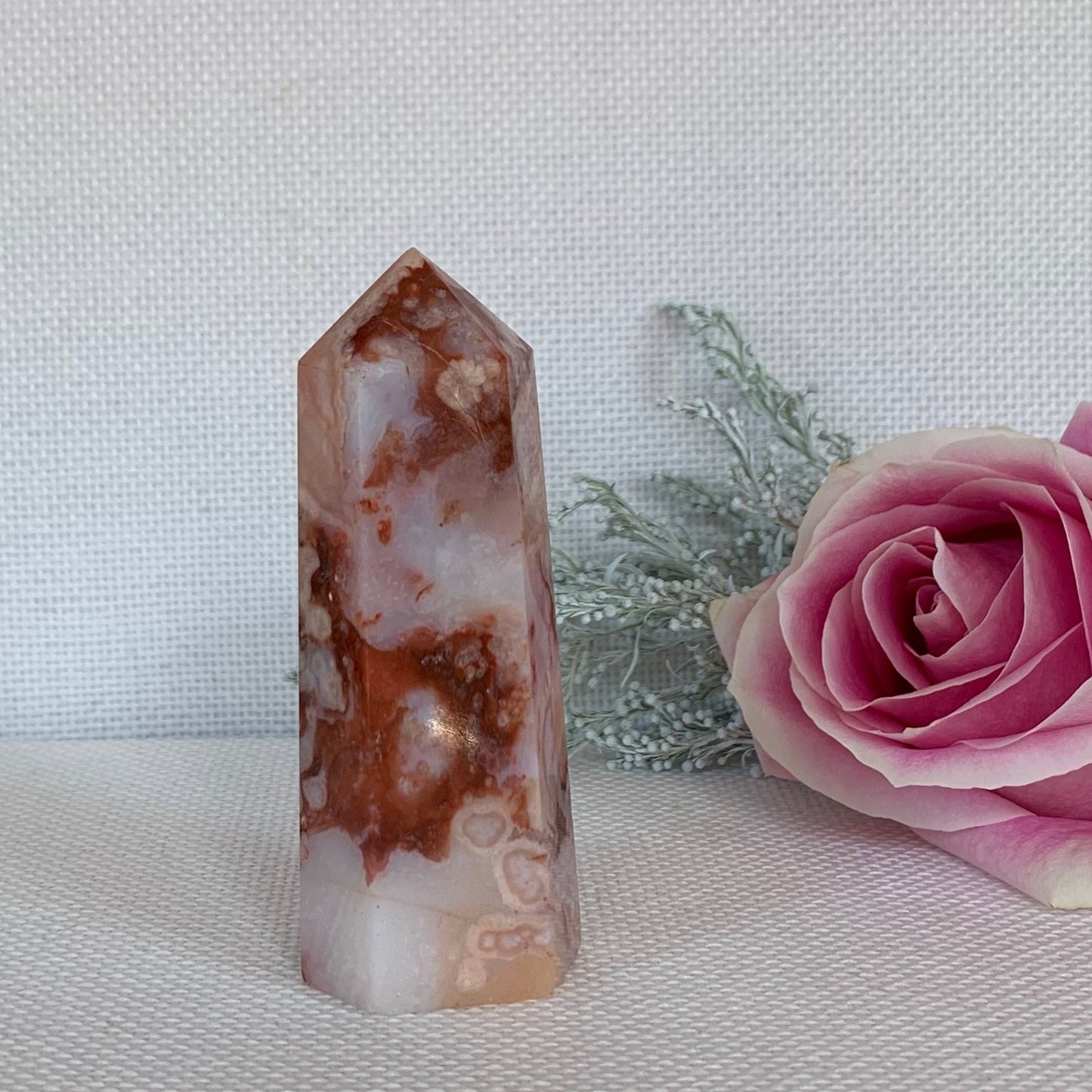 Carnelian Flower Agate Towers