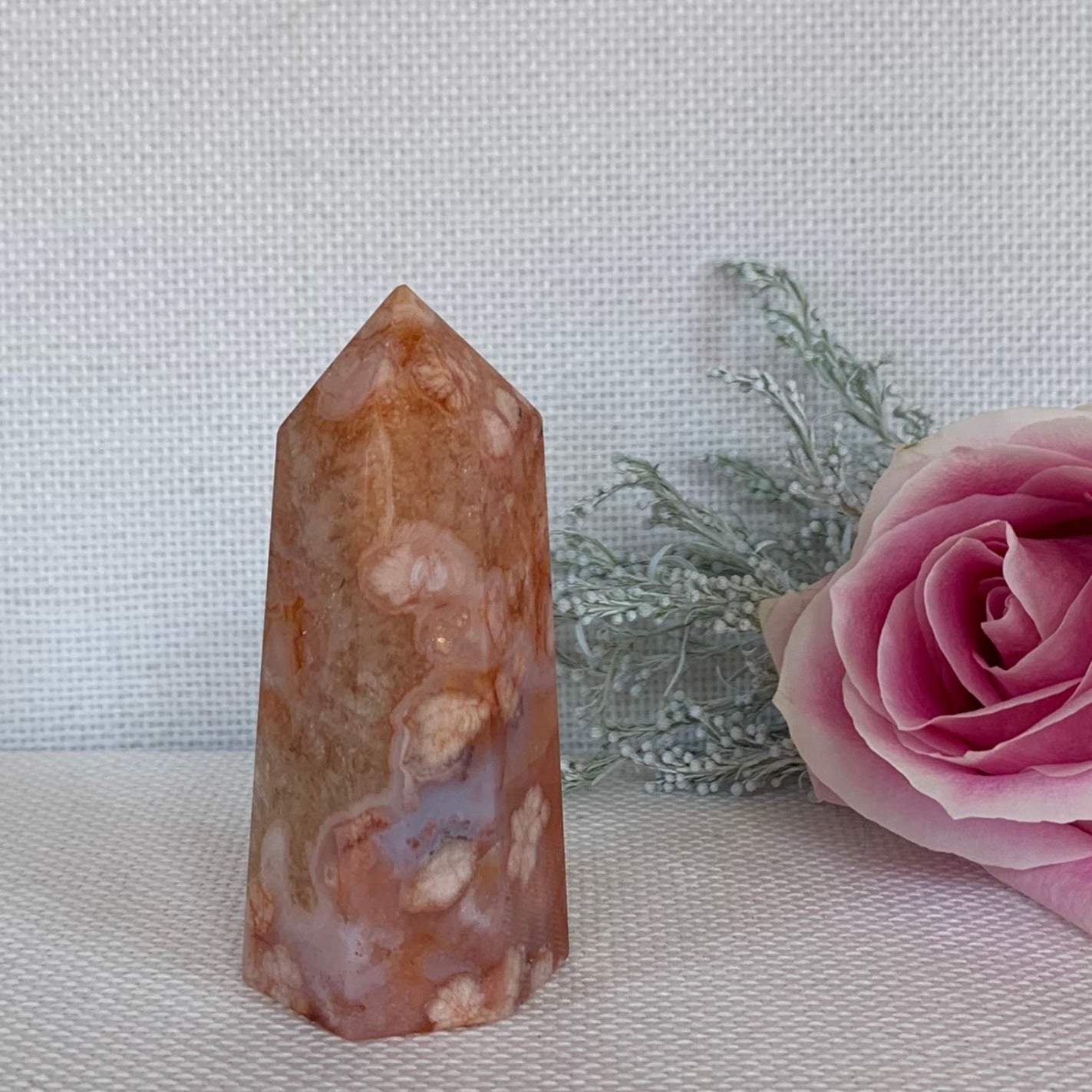 Carnelian Flower Agate Towers